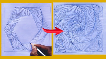 How to draw A hexagon spiral drawing | satisfying and relaxing | #spiraldrawing