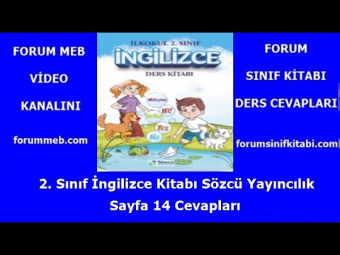 2. Sınıf İngilizce Kitabı Sayfa 14 Sözcü Yayıncılık