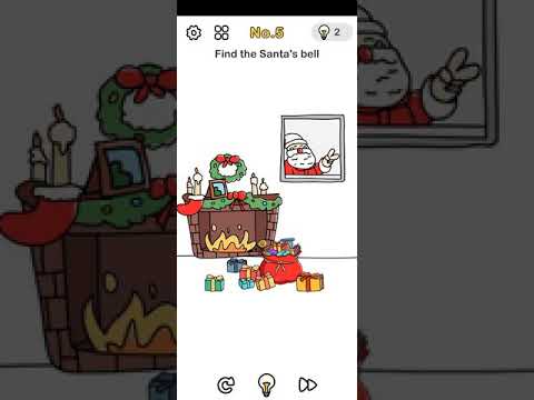 Brain Out Save Santa Level 5 Find the Santau0027s bell - Gameplay Solution Walkthrough