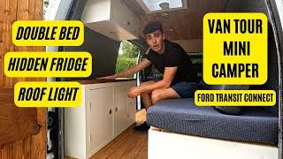 FULL VAN TOUR | Mini Camper Van | Ford Transit Connect