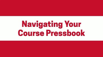 Navigating Your Course Pressbook