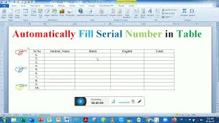 #How To Insert Auto Serial Number in MS Word || Fill Automatically Serial Number in Word || Part-13