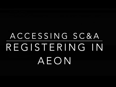 Access SC&A: Register to Use Aeon