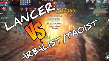 LANCER vs TAOIST AND ARBALIST WITH 3 LEGEND WEAPON | Mir4