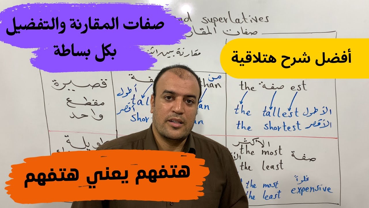 صفات المقارنة والتفضيل في اللغة الانجليزية (أبسط شرح)