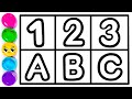 How to draw numbers and numbers with rainbow colors for kids | नंबर और नंबर कैसे ड्रा करें