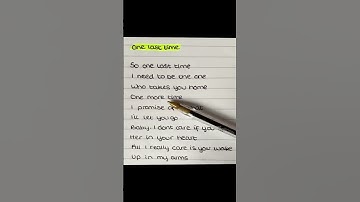Thumbnail of One last time - Ariana Grande | Lyrics #lyrics #song #music #shorts