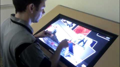 32" Interactive Table, 4 Touch and is Tilt / Height Adjustable