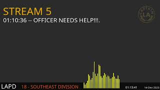 OFFICER NEEDS HELP! LAPD Police Scanner Audio Los Angeles / Southeast Div / LA Captain / 14-DEC-2023