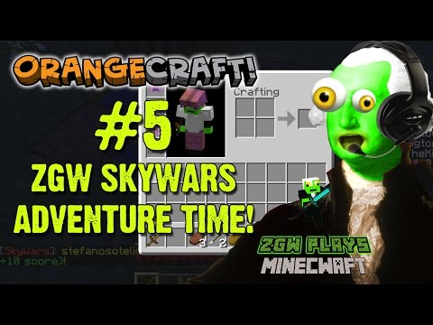 ZGW Plays Minecraft - Annoying Orange Skywars Adventure Time!