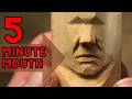5 Minutes Mouth | Woodcarving for Beginners | Knife Only
