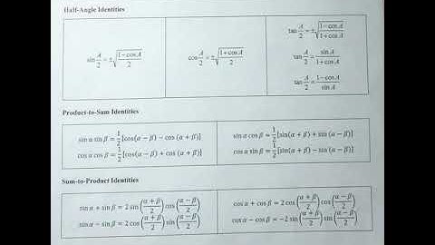 5-5 Multiple-Angle and Product-to-Sum Identities Part 5