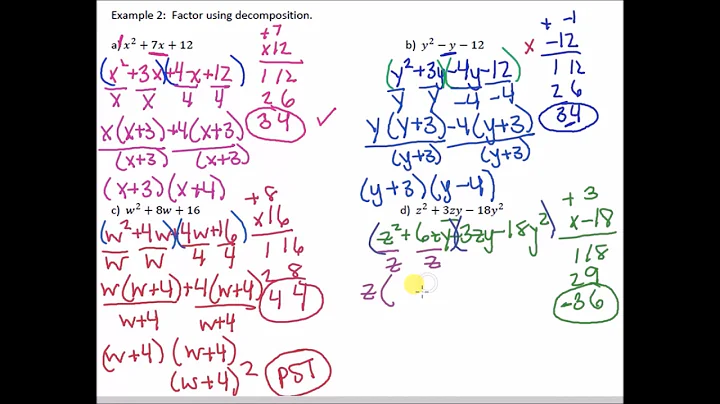 MPM2D 5.4 Factor Quadratics x^2+bx+c