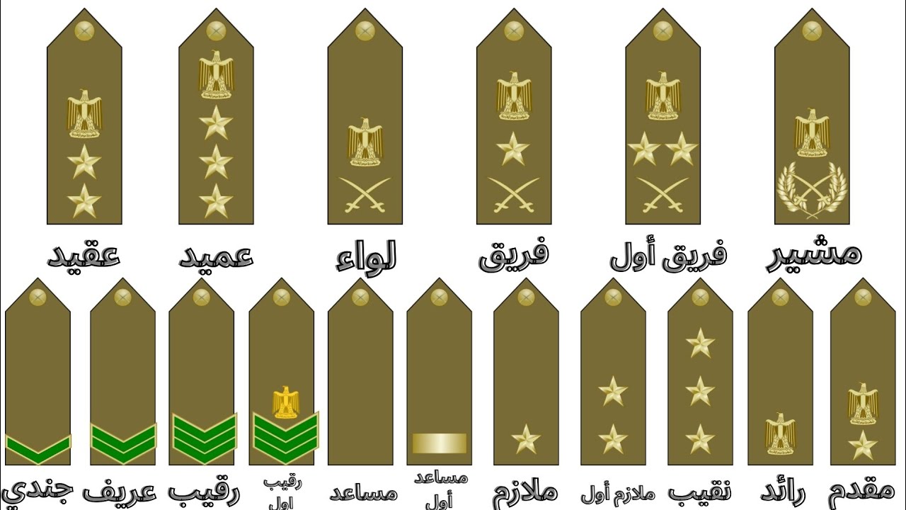 شرح كل الرتب العسكرية المصريه في ٥ دقايق in 5 Minutes