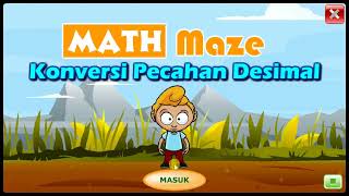 Game Edukasi Pembelajaran Matematika Konversi Pecahan Desimal screenshot 1