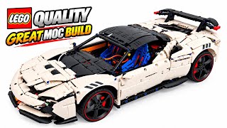 Styling Ferrari SF90 Stradale BrickTok Technic 1:8 Hypercar 02 Brushless Power Gyro Steering RC (4K)