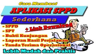 Cara Membuat Aplikasi SPPD Excel Sederhana  (Surat Perintah Perjalanan Dinas)