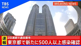 【速報】東京都で新たに５００人を超える新型コロナ感染確認