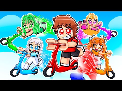 Roblox Obby but you're on a SCOOTER With MY CRAZY FAN GIRLS...