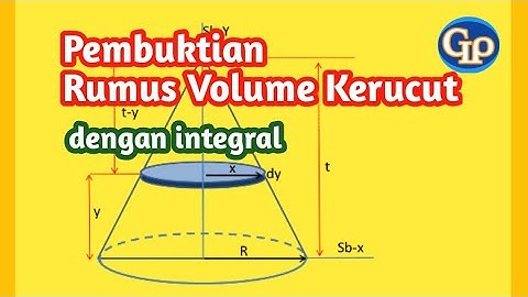 M511-Penurunan Volume Kerucut Dengan Integral ,Penerapan Kalkulus Integral