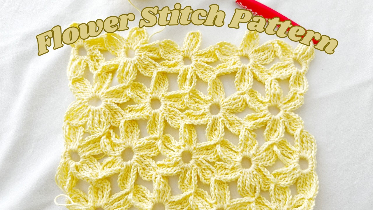 CROCHET FLOWER STITCH PATTERN / CROCHET BY BEV