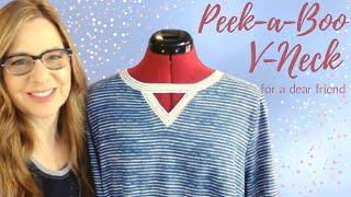 How to Sew a PeekaBoo VNeck Top: full tutorial