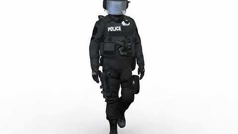 SWAT/SEK tactical unit 3d model by Rocketbox Libraries #m157 walk