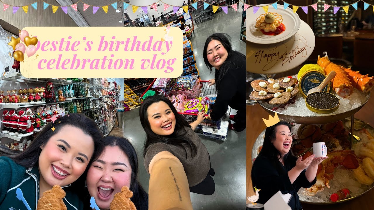 BBF's Birthday Vlog: reunited, spoiling bestie, opening gifts *she cried*, x-mas decor shopping
