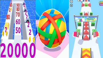 Number Master Merge Run || Flexy runner || Jelly Run 2048 ||3 in 1|| gameplay