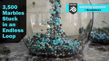 3,500 Marbles Stuck in an Endless Loop | Satisfying 3d Animation + Breakdown - Blender