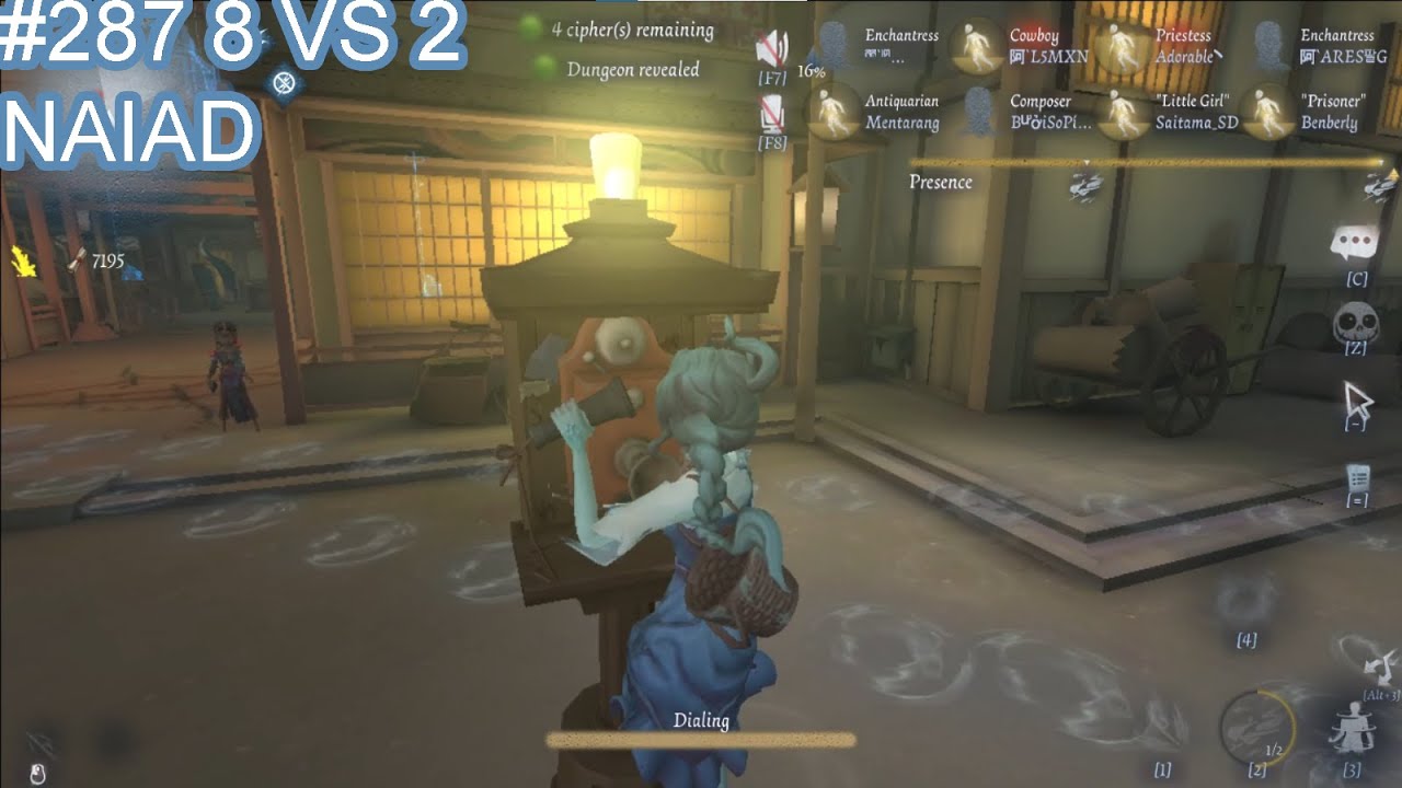 #287 8 VS 2 Naiad Ft The Feaster | Identity V - YouTube
