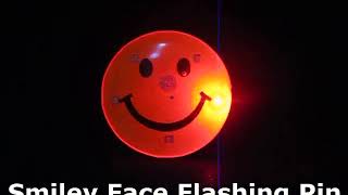 Smiley Face Body Light Flashing Pin