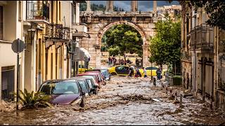 Greece Flash Flood Streets Flood, Rivers Overflowed