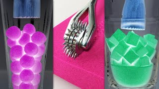 Very Satisfying ASMR 237 Drop and Squish Kinetic Sand Glowing Sand