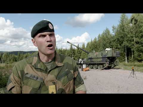 Skarpskyting med K9-artilleri - video from Forsvarets forum