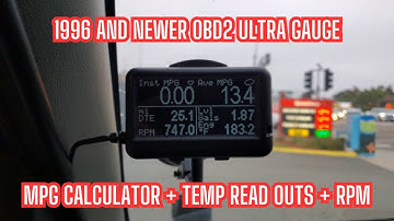 OBD2 MPG Fuel Economy computer real time mileage + engine parameters Ultra gauge diagnostic tool CEL