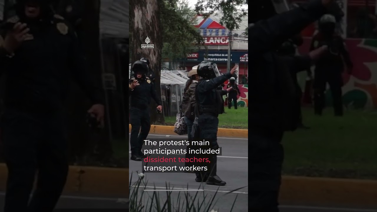 Protesters clash with police during World Cup opening match | AJ #shorts