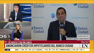 Anunciaron créditos hipotecarios del Banco Ciudad: de hasta $250 millones