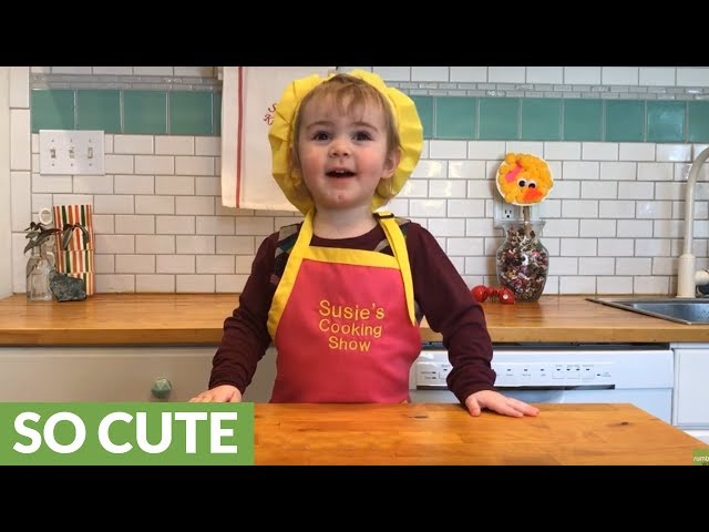 Cooking - A 2 Year-Old Toddler Makes an Easy Chocolate Cake