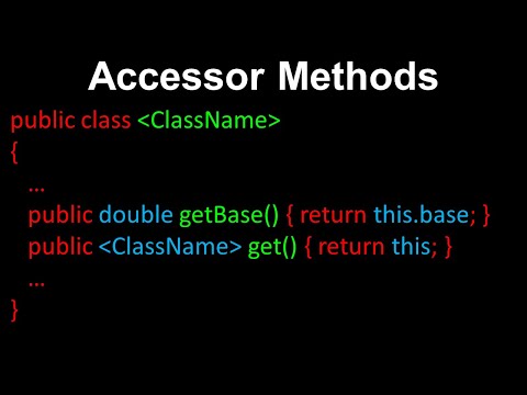Accessor Methods, Return by Value, Return by Reference - AP Computer Science A