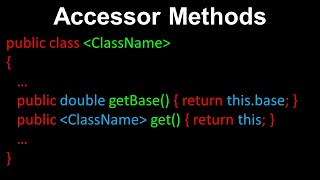 Accessor Methods, Return by Value, Return by Reference - AP Computer Science A