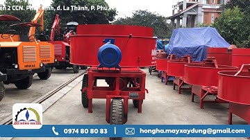 Cận cảnh Máy trộn bê tông cưỡng bức cố định CB2000 động cơ điện 380V (3 bánh) | Máy xây dựng Hồng Hà
