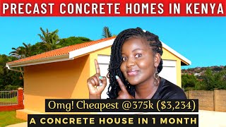 THIS HOUSE WAS BUILT IN 30 DAYS USING PRECAST CONCRETE PANELS @375K | Cheap & Sustainable in kenya❤💯