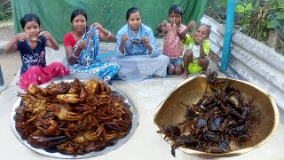 village Jungali desi crab cooking || And eating village  crab? curry Recipe