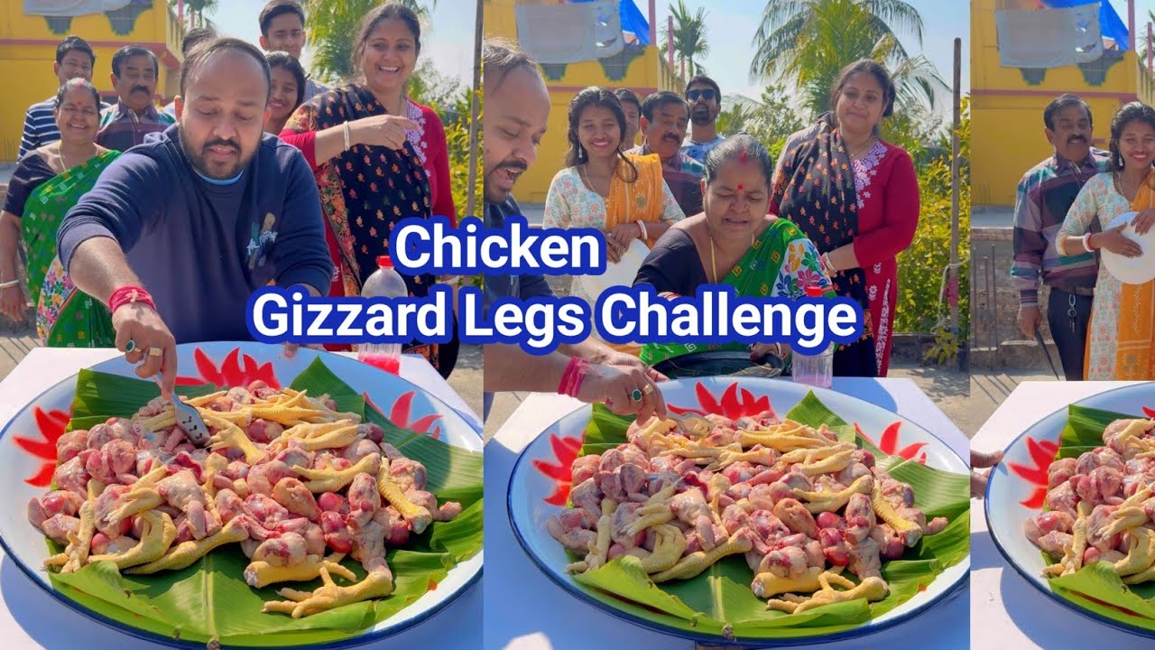 Chicken Gizzard and Legs Funny Challenge Game Video