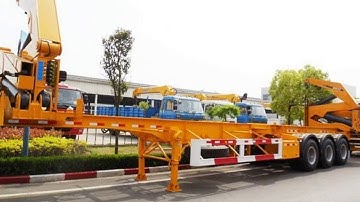 3 axle container side loader semi trailer, 40 ft Skeleton side loading container