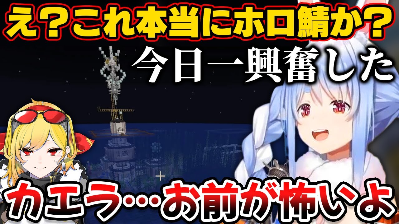 ホロ鯖とは思えないレベルのカエラの島を見て興奮するぺこら【ホロライブ切り抜き/兎田ぺこら/カエラ・コヴァルスキア】