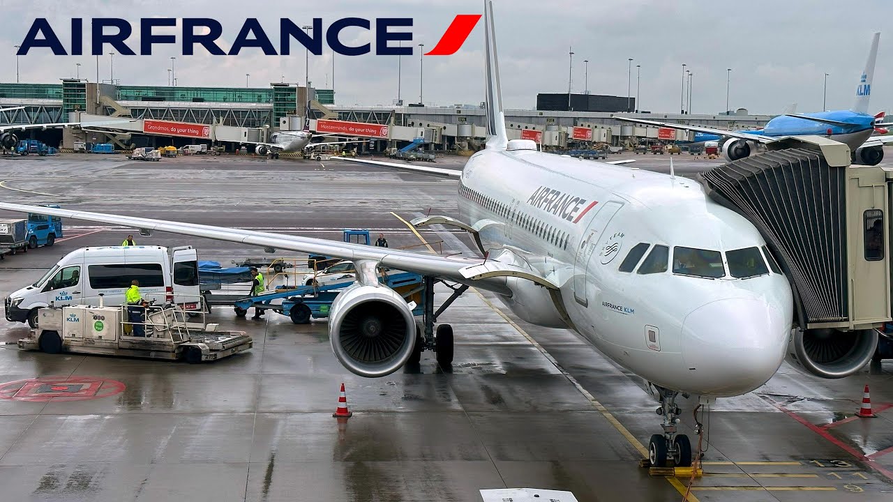 🇫🇷 Paris - Amsterdam 🇳🇱 Air France Airbus A320 [FULL FLIGHT REPORT] Wet Take off
