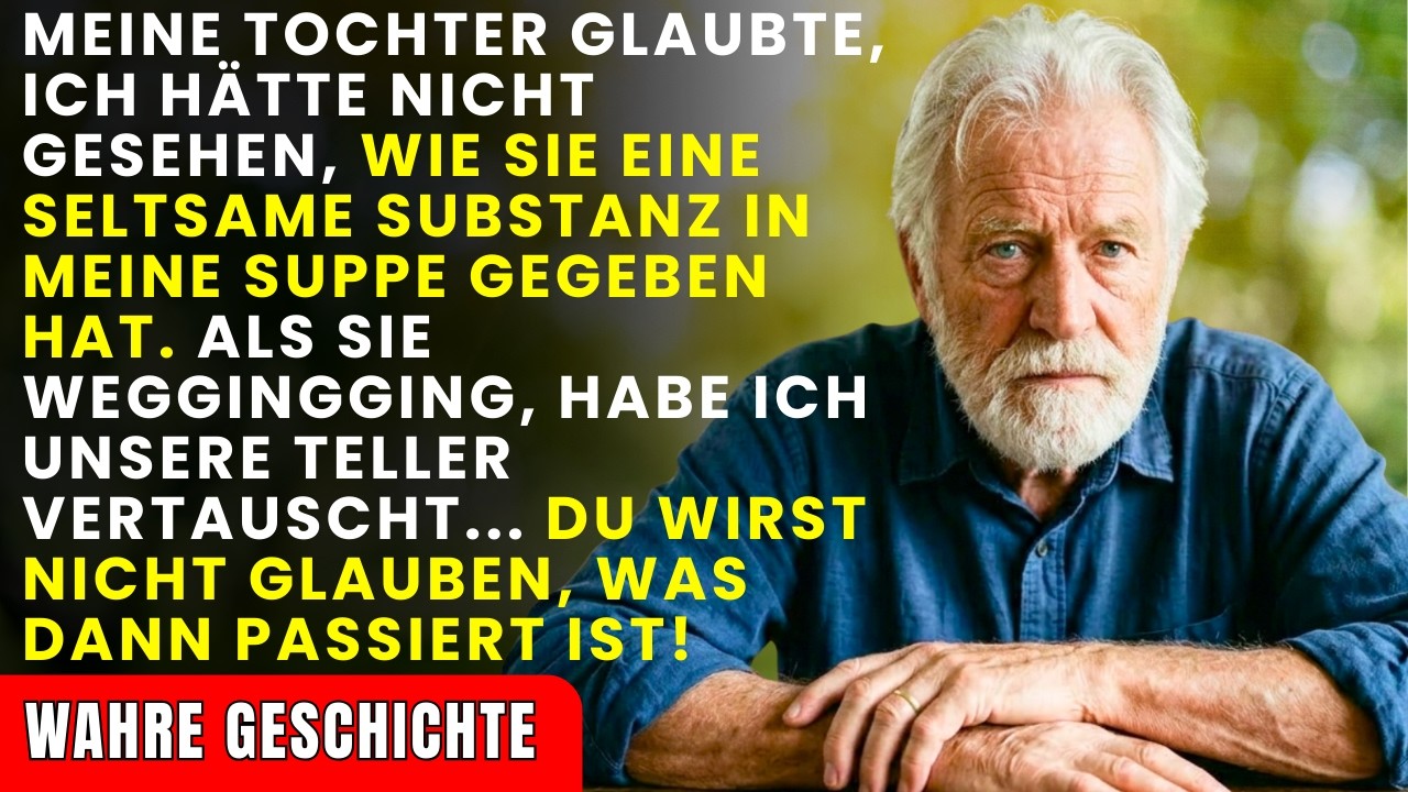 Meine Tochter dachte, ich hätte nicht gesehen, wie sie etwas in meine Suppe gab — also tauschte ich