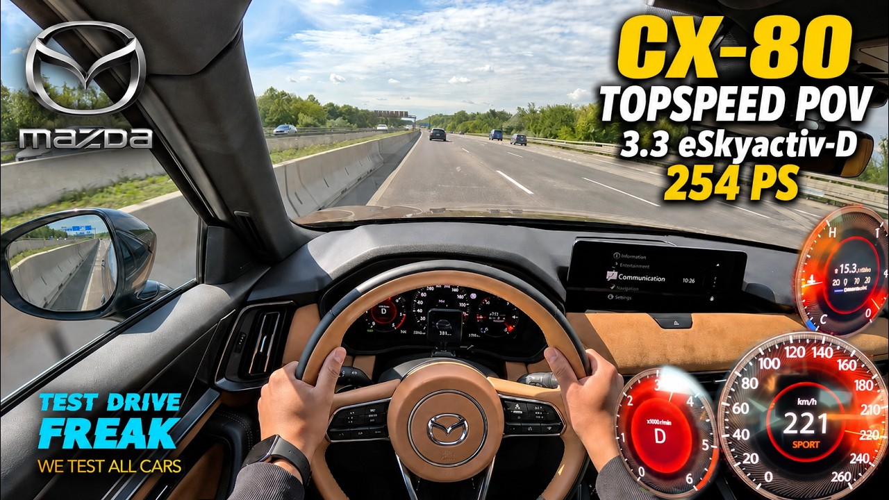 2026 Mazda CX-80 3.3 e-Skyactiv-D Diesel 254 PS TOPSPEED POV | No